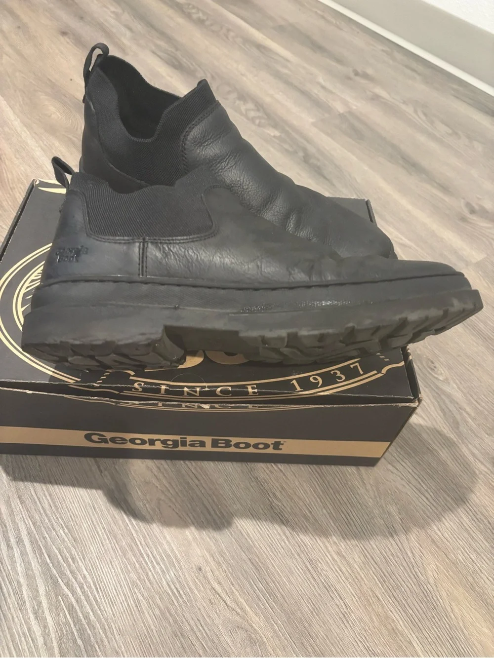 Georgia Boot ‘Romeo’ Men's Black Slip-On Work Boots